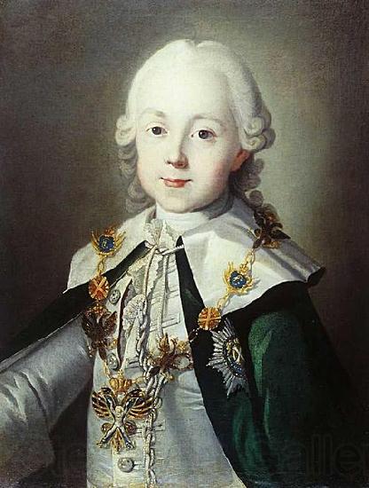 unknow artist Portrait of Paul of Russia dressed as Chevalier of the Order of St. Andrew